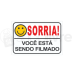 ACTON PLACA EM ALUMINIO SORRIA 18X13CM