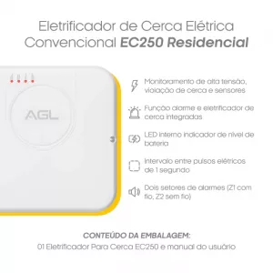 AGL ELETRIFICADOR EC 250 COM CONTROLE