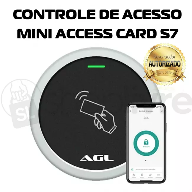 AGL CONTROLE DE ACESSO MINI ACCESS CARD S7 BLUETOOTH