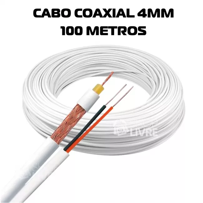 FRAPA CABO COAXIAL 4MM 80% MALHA BIPOLAR CCA 100MT (N)