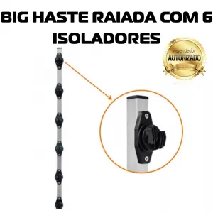 CONFISEG BIG HASTE RAIADA 1,2MT C/ 6 ISOLADOR W (CAIXA COMPLETA)