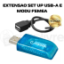 GAREN EXTENSÃO SET UP USB-A E MODU FEMEA 0,2M 5 VIAS