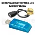 GAREN EXTENSÃO SET UP USB-A E MODU FEMEA 0,2M 5 VIAS