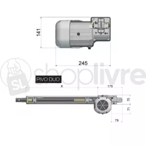 GAREN MOTOR PV 1/2 SIMPLES 1.25M 350KG 220V ESQUERDO