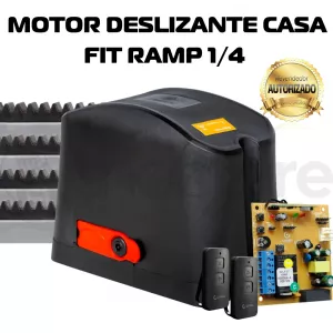 KIT MOTOR DESLIZANTE CASA FIT RAMP 1/4 127V + 05M CREMA