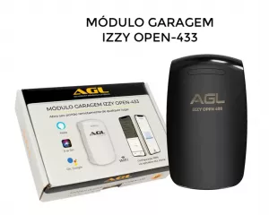 AGL MODULO GARAGEM IZZY OPEN 433MHz PRETO