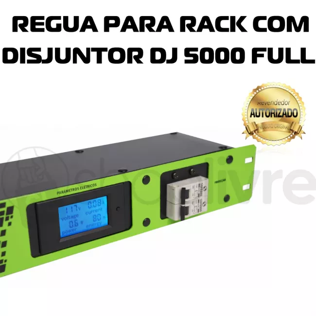 IPEC RÉGUA PARA RACK COM DISJUNTOR BIPOLAR DJ 5000 FULL